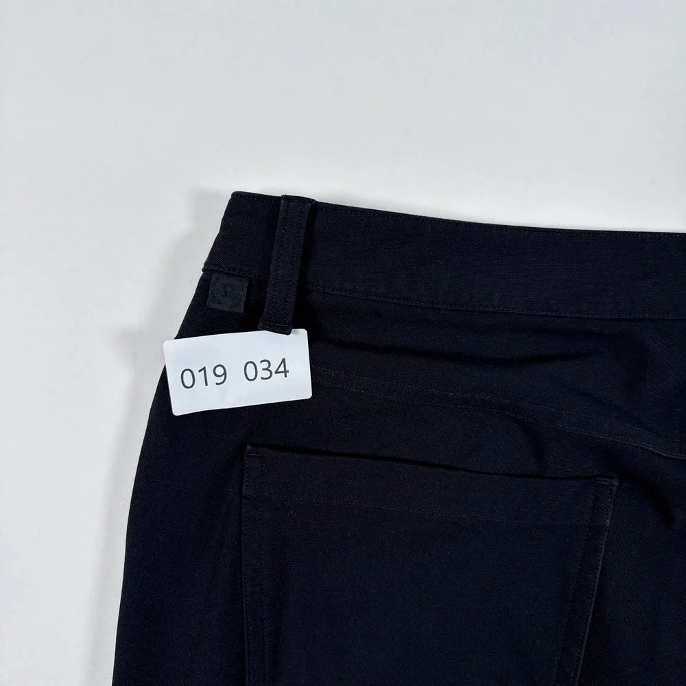 Lululemon ABC Pants Slim Fit Mens 34 Black Technical Stretch Warpstreme